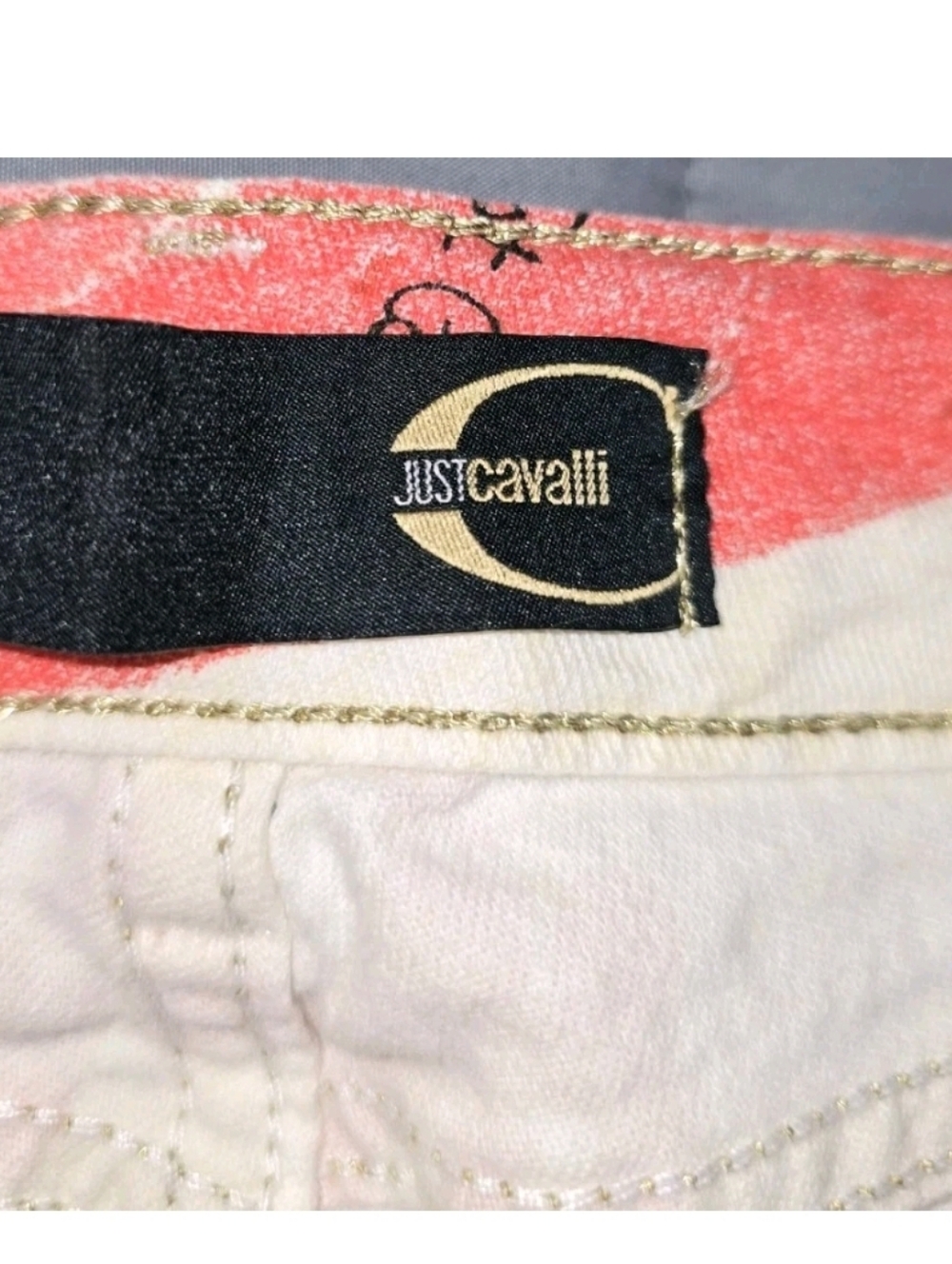 Just Cavalli Floral Print Flared Jeans Roberto Cavalli Pants Size 26 - Picture 10 of 12